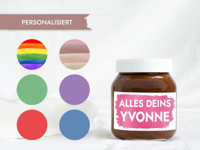 Etikett für Schokoladencreme | Personalisiert - Geschenk, Dankeschön, Überraschung