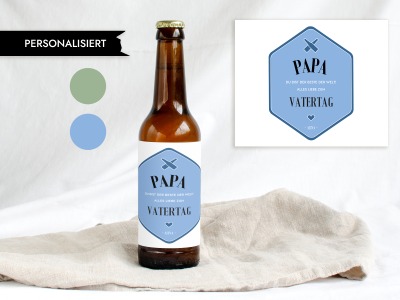 VATERTAG Bier Etikett | Vatertagsgeschenk - Personalisierte Aufkleber für Limo &amp; Bierflaschen