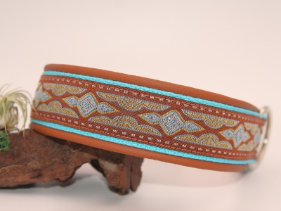 Hundehalsband Lava braun - 3-4,8cm Gesamtbreite
