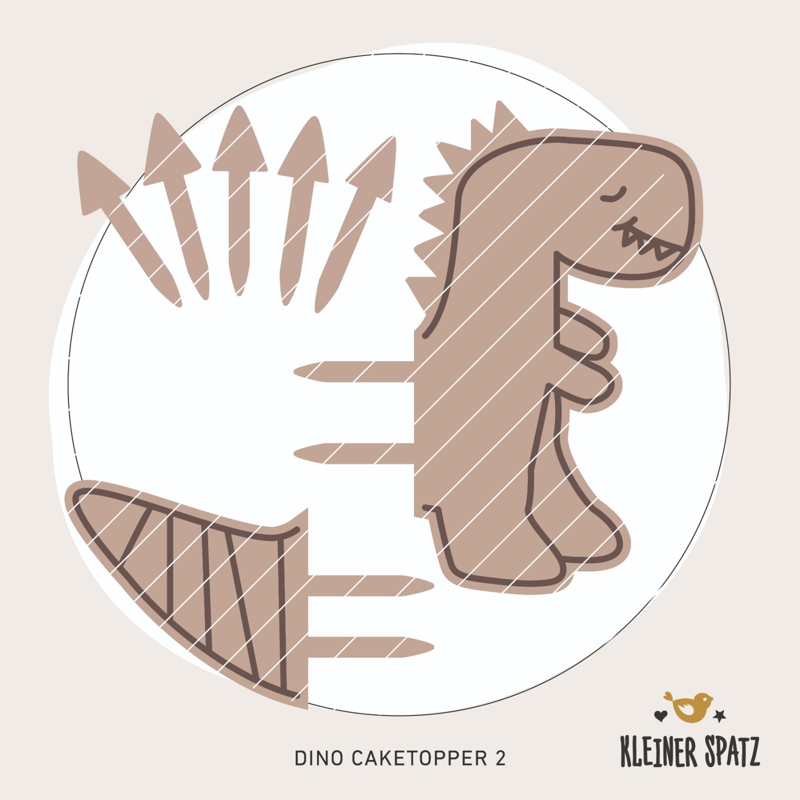 Laseratei Motiv Dino Caketopper