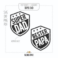 Laserdatei, Plotterdatei Motiv Super Dad