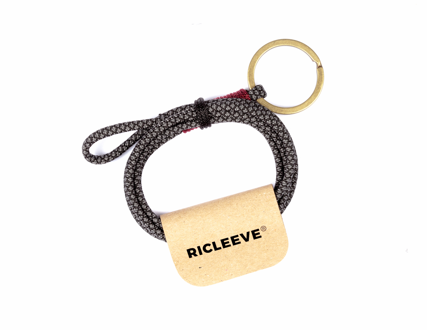 RICLEEVE Lanyard long BLACK GRAY 5