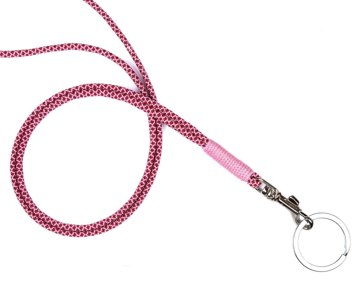 RICLEEVE Lanyard long with carabiner BURGUNDY PINK 3