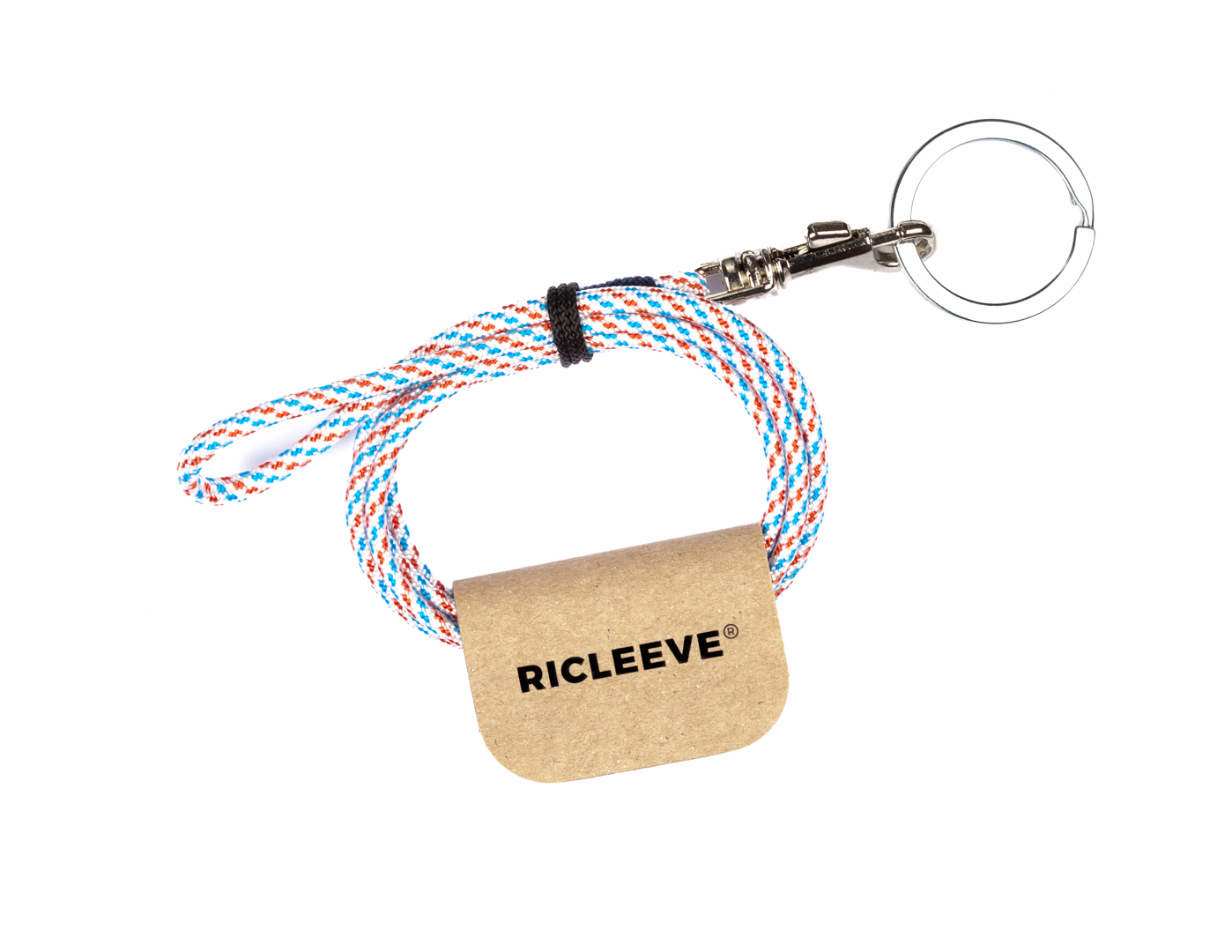 RICLEEVE Lanyard long with carabiner BLUE RED WHITE 4