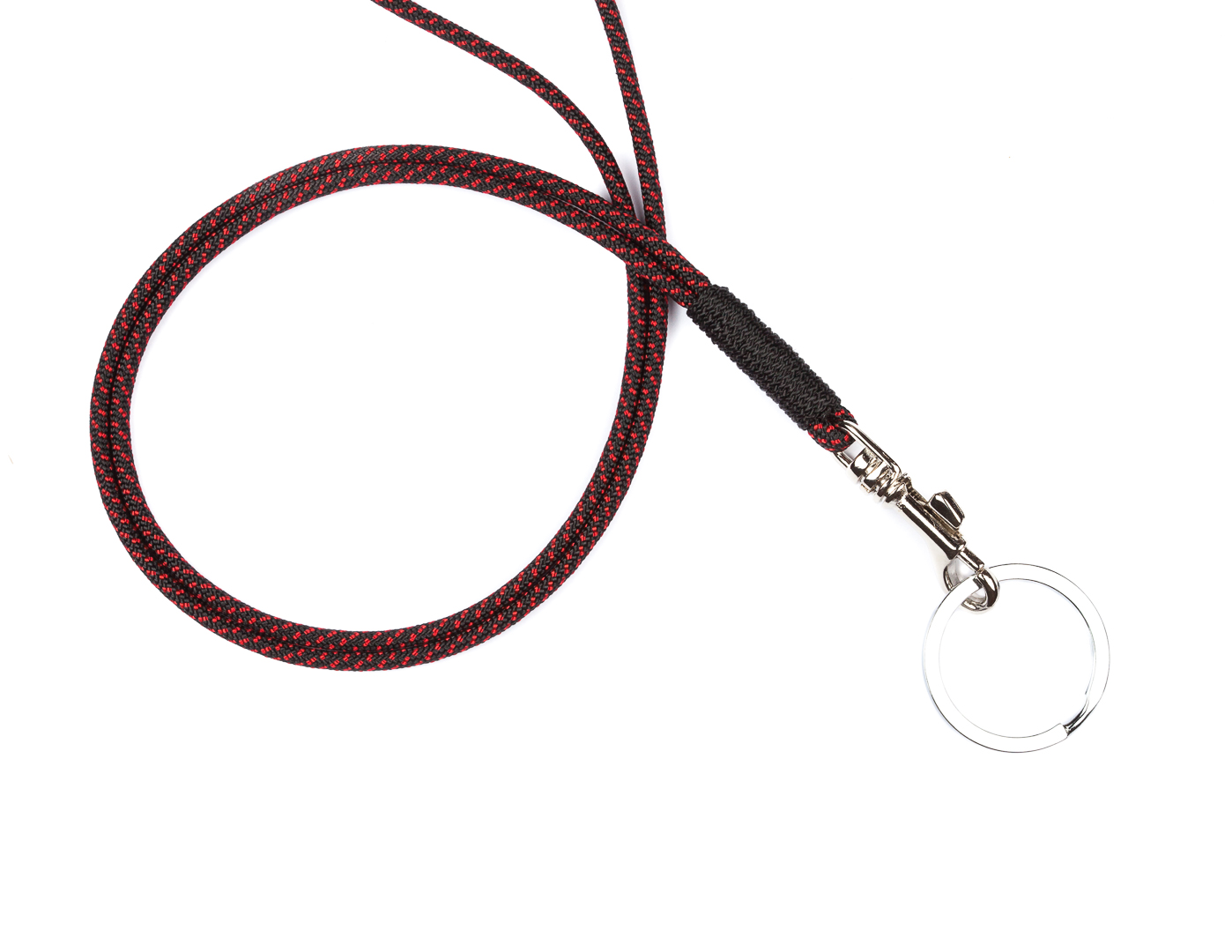 RICLEEVE Lanyard long with carabiner BLACK RED 3