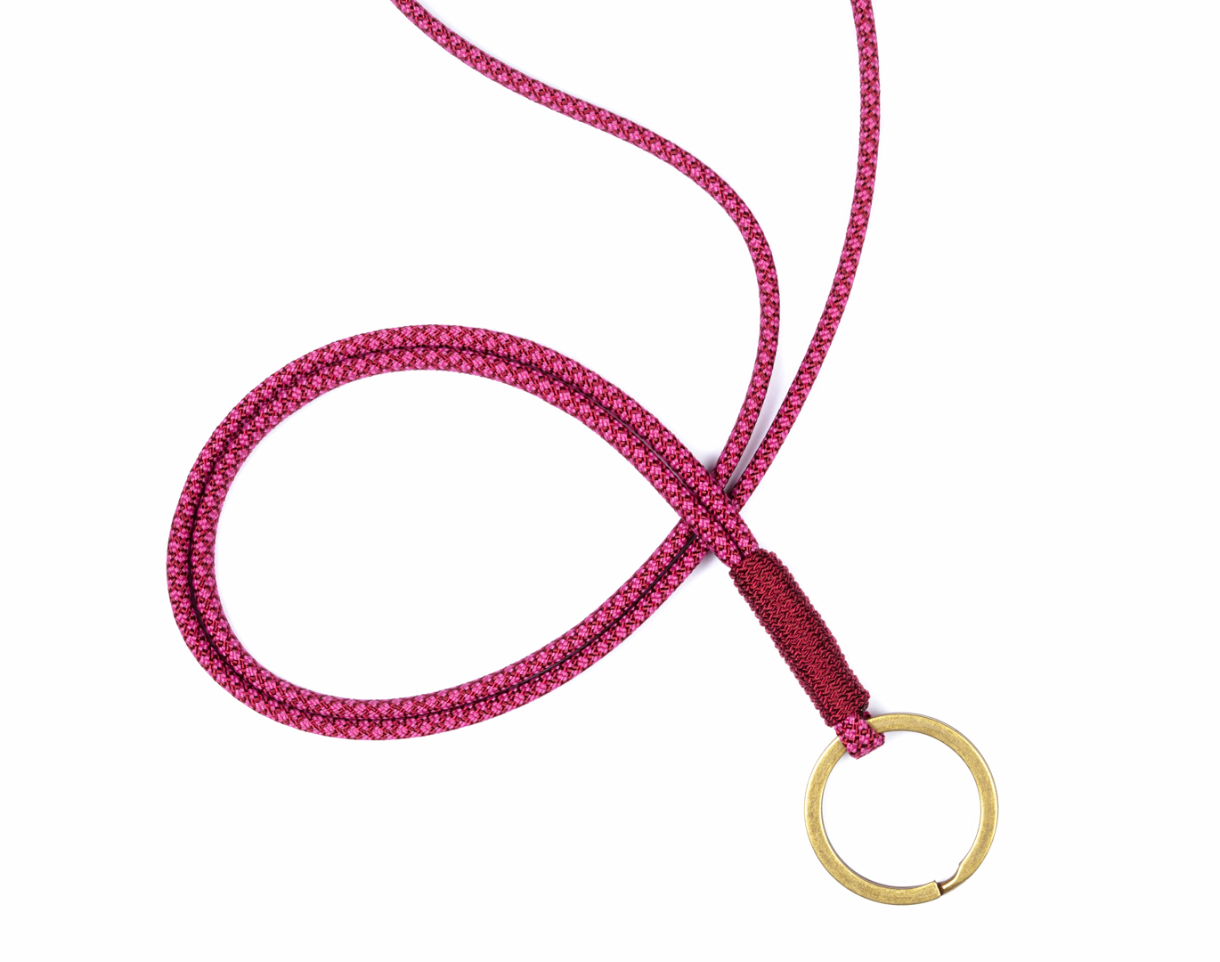 RICLEEVE Lanyard long BURGUNDY PINK 4