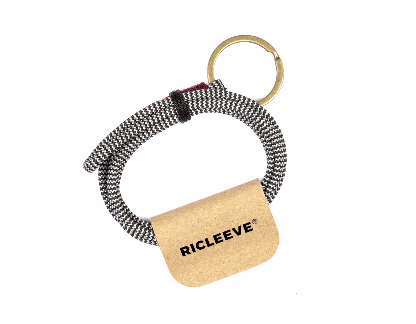 RICLEEVE Lanyard long BLACK WHITE 5