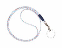 RICLEEVE Lanyard long with carabiner BLUE RED WHITE