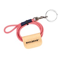 RICLEEVE Lanyard long with carabiner RED WHITE 4