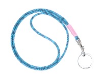 RICLEEVE Schlüsselband lang mit Karabiner BLAU TÜRKIS