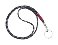 RICLEEVE Lanyard long with carabiner BLACK WHITE