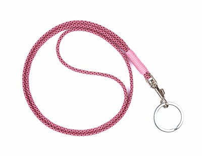 RICLEEVE Schlüsselband lang mit Karabiner WEINROT ROSA - FARBAUSWAHL