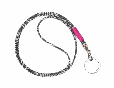 RICLEEVE Lanyard long with carabiner WHITE BLACK - COLOR SELECTION