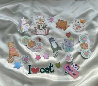 Sticker-Set - I love cat