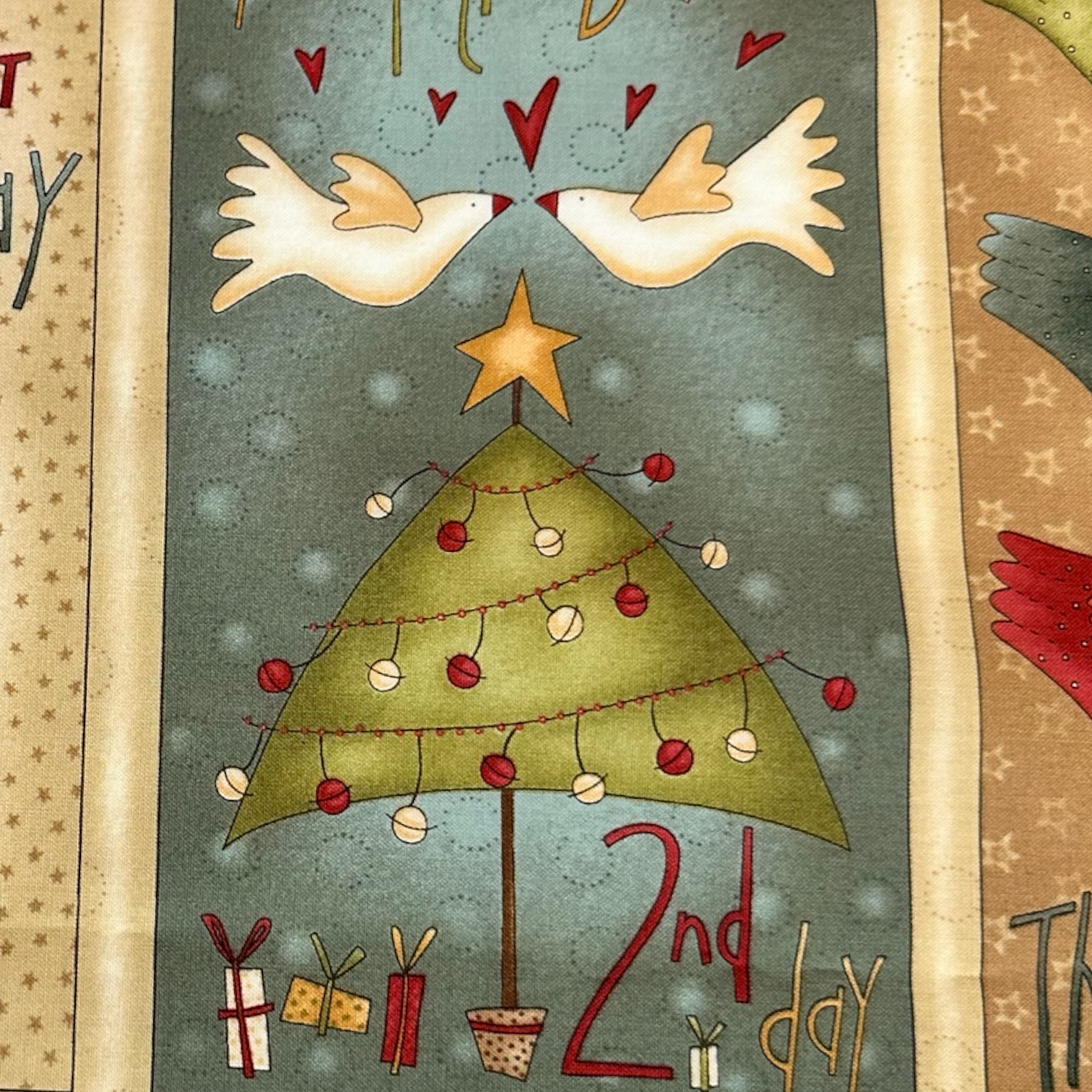 Panel Baumwolle 12 DAYS OF CHRISTMAS Adventskalender Henry Glass Webware 11