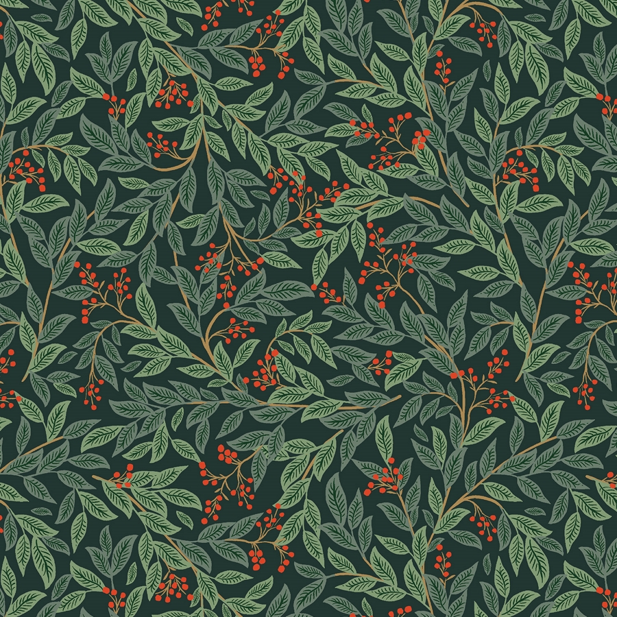 Baumwollstoff Holiday Classics - Willowberry - Evergreen Baumwollstoff COTTON + STEEL