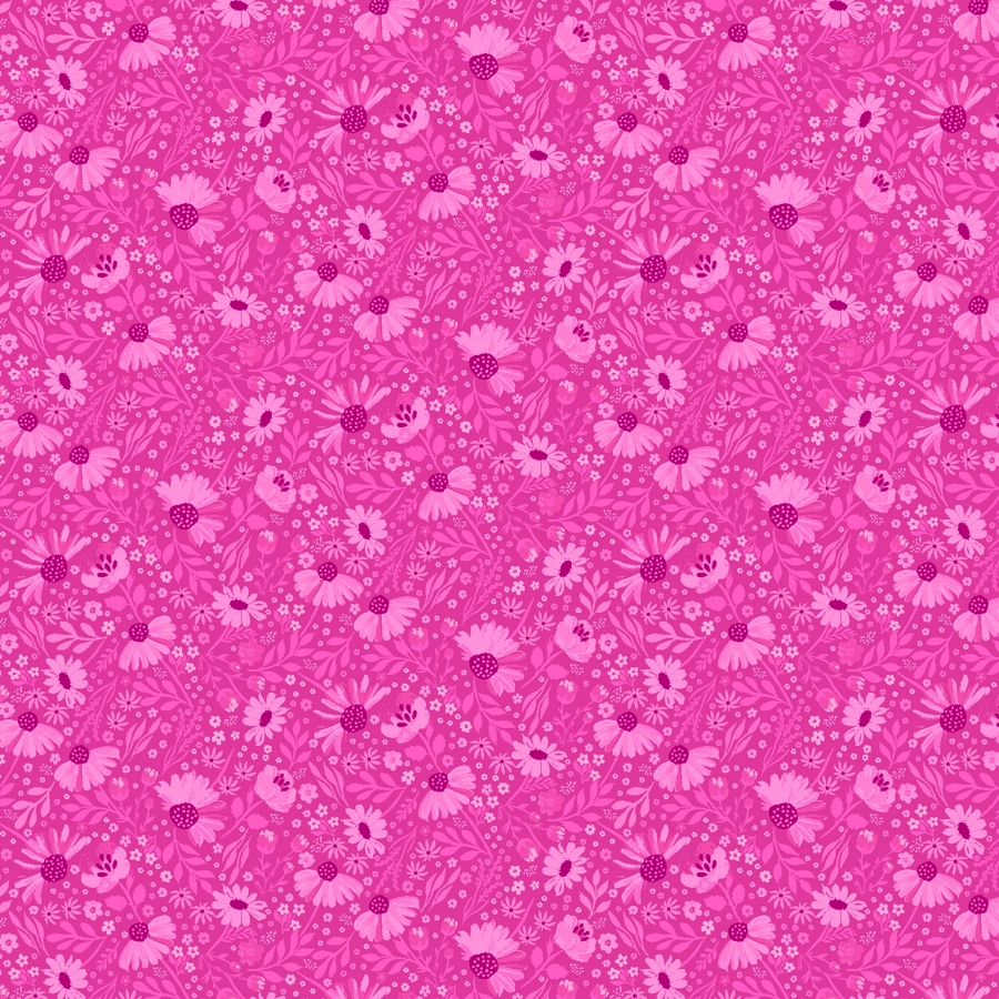 Baumwolle Meadowland - Candy Cones - Shocking Pink - von RJR