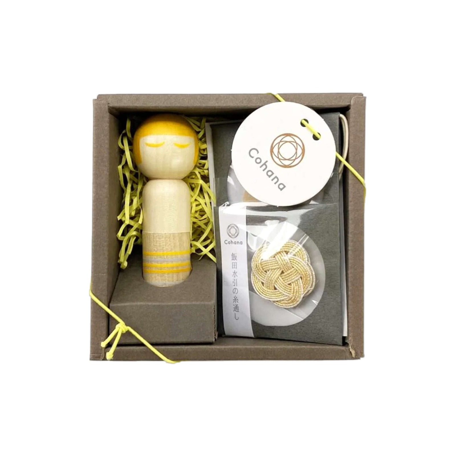 Cohana Kokeshi Doll Nadelhalter Set - Gelb 4