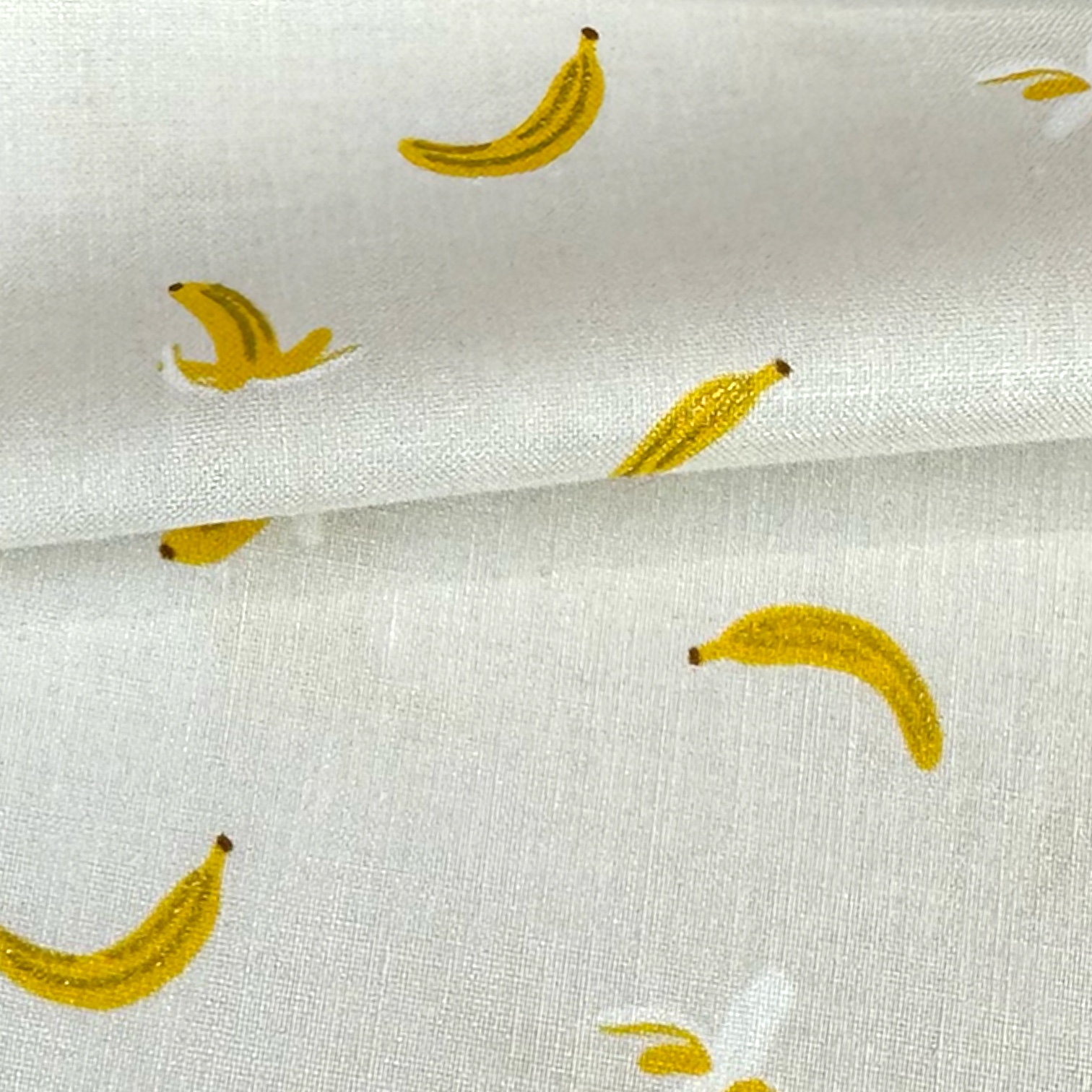 Rifle Paper Co. Orchard Bananas in Cream METALLIC Baumwollstoff 11