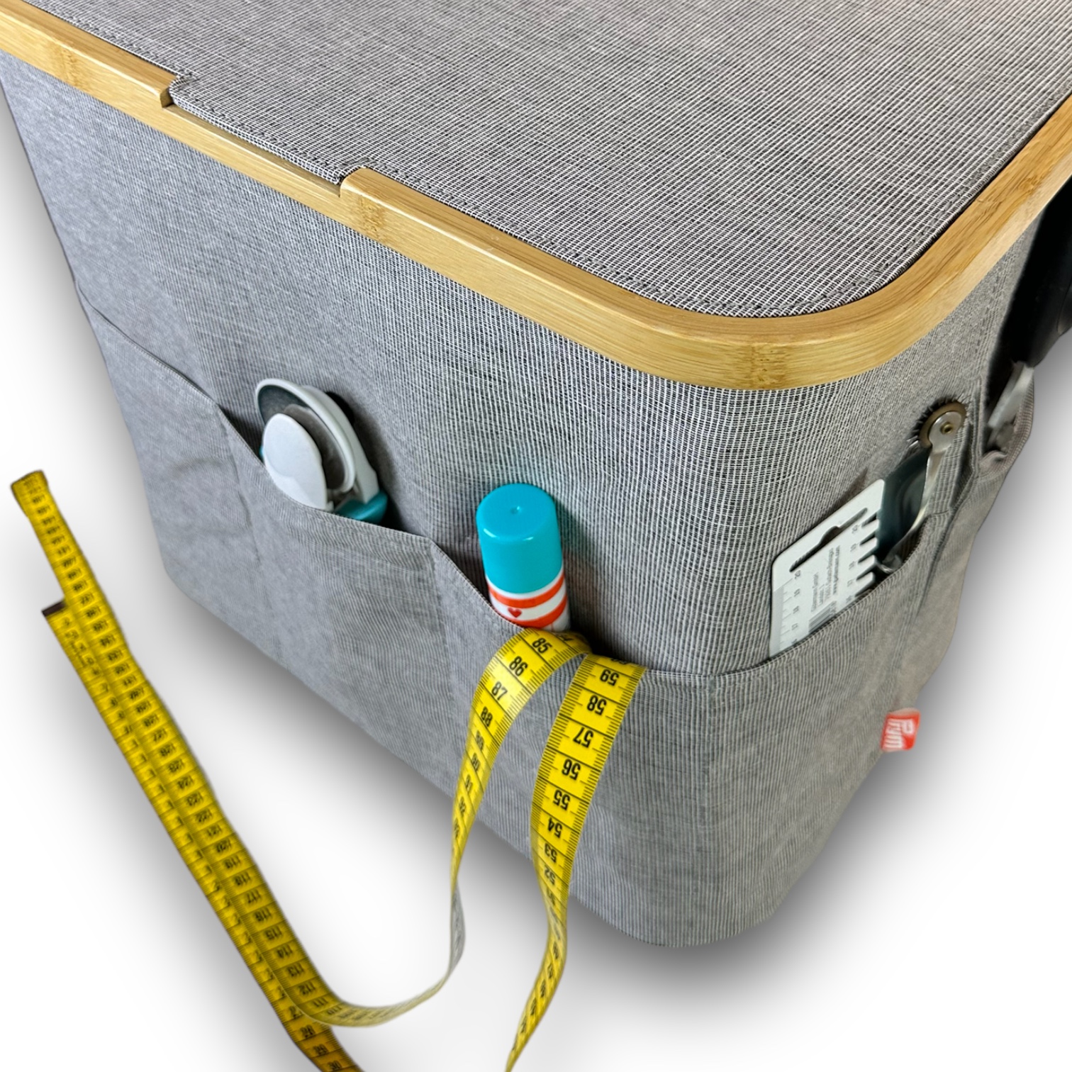 Faltbare Fold + Store Box Multi aus Canvas und Bambus mit Rollen 7