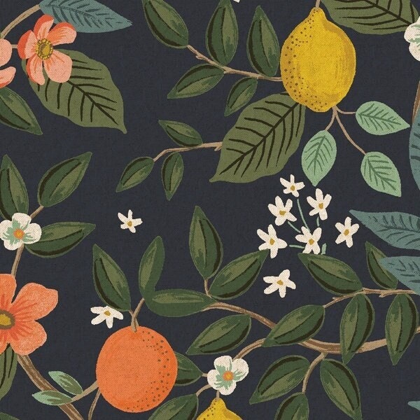 Bramble - Citrus Grove - COTTON + STEEL CANVAS navy