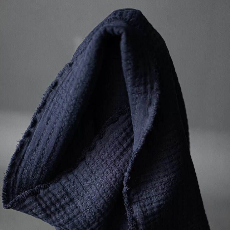 SOFT STITCH Jacquard NAVY gequiltete Baumwolle 4