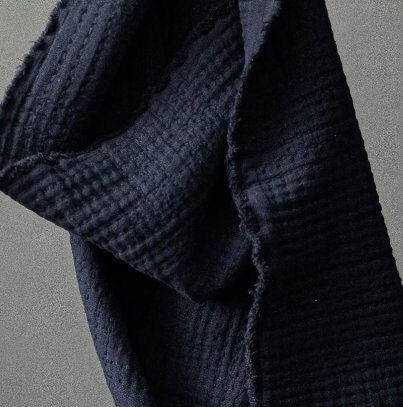 SOFT STITCH Jacquard NAVY gequiltete Baumwolle