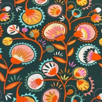 Kattaland Flora Deep Baumwolle Popeline von Art Gallery Fabrics 7