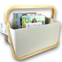 Nähkorb und Aufbewahrung Zeitschriften Fold + Store Basket Canvas und Bamboo in Natur von PRYM 7