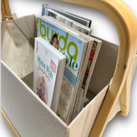 Nähkorb und Aufbewahrung Zeitschriften Fold + Store Basket Canvas und Bamboo in Natur von PRYM 8