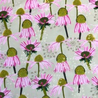 Flowers on my mind - PISTAZIE ROSA Baumwolle Echinacea 7