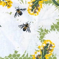 Baumwolle Honeybee Garden - Bee Bouquet - Summer Green von RJR 12