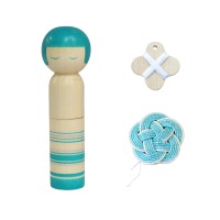 Cohana Kokeshi Doll Nadelhalter Set - Blau