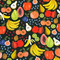 Rifle Paper Co. Orchard Fruit Stand in Hunter CANVAS DUNKELGRÜN 10