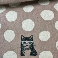 ECHINO Kokka NekoNoe echino Cat CANVAS TAUPE / SILBER 4