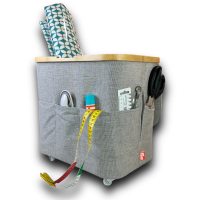 Faltbare Fold + Store Box Multi aus Canvas und Bambus mit Rollen 4