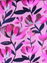 Baumwolle Luminous Daydream Floral Extravagance - Magenta Glow 3