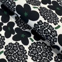 Baumwolle schwarze Blumen Japanstoff 7