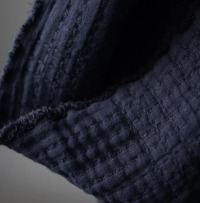 SOFT STITCH Jacquard NAVY gequiltete Baumwolle 2