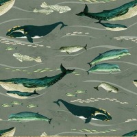 Baumwolle Faroe Whales Windham Fabrics STORMY