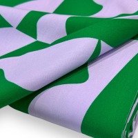 Leichte Popeline WEBWARE Batist Baumwolle ABSTRAKT grün / flieder 9