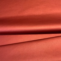 Soft Kunstleder - Lederimitat dezenter Metallic-Schimmer ROST ROT