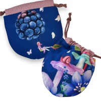 Baumwolle PANEL Minu and Wildberry - Digital NAVY von STUDIO E 6