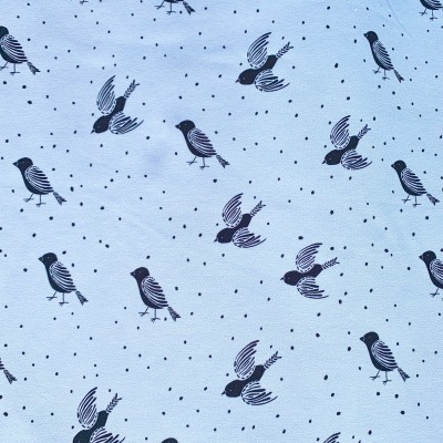 Birds and Dots Lillestoff SOMMERSWEAT blau