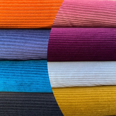 Velour Breitcord elastisch, verschiedene Farben zur Auswahl