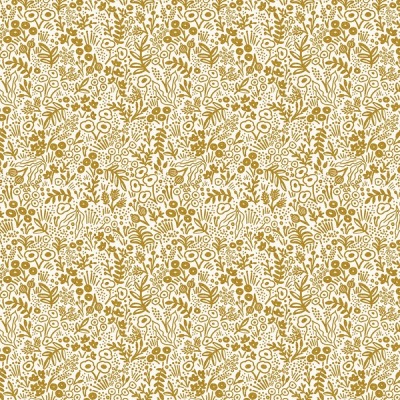 Rifle Paper Co. Basics - Tapestry Lace - Gold Metallic COTTON + STEEL