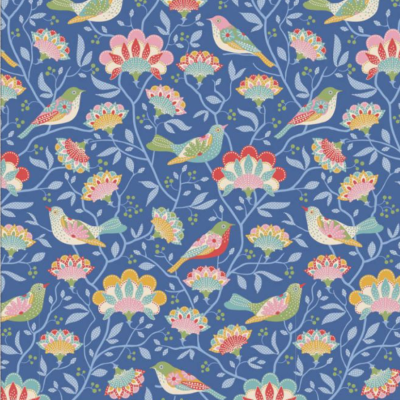 Tilda Stoff JUBILEE Bird Tree Blue BAUMWOLLE - Kollektion: Jubilee