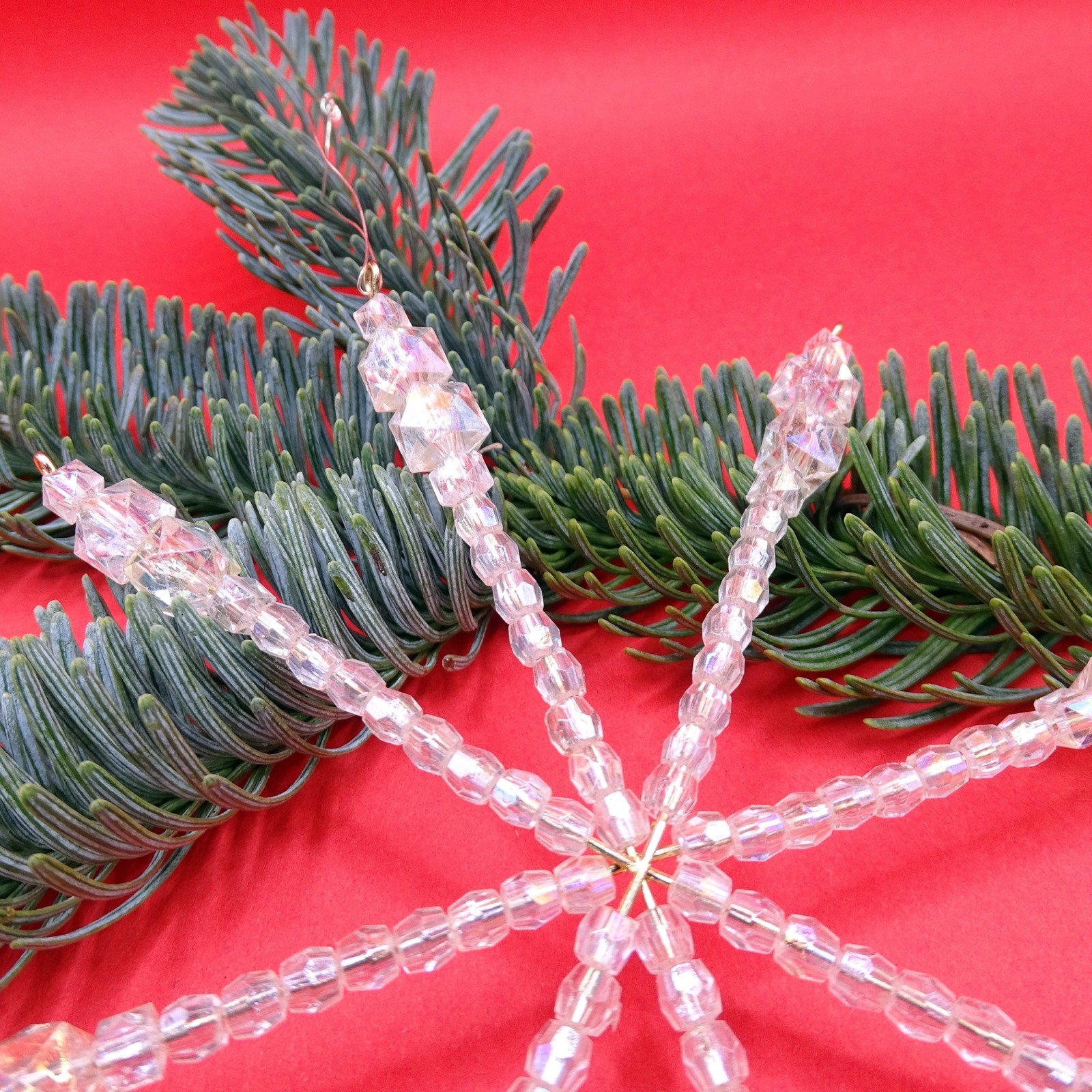 großer Perlenstern - Deko Perlenstern Weihnachten - Schmuck Tannenbaum 2