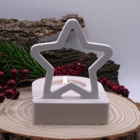 Teelichthalter mit Einschieber | Stern | Dekoration Weihnachten