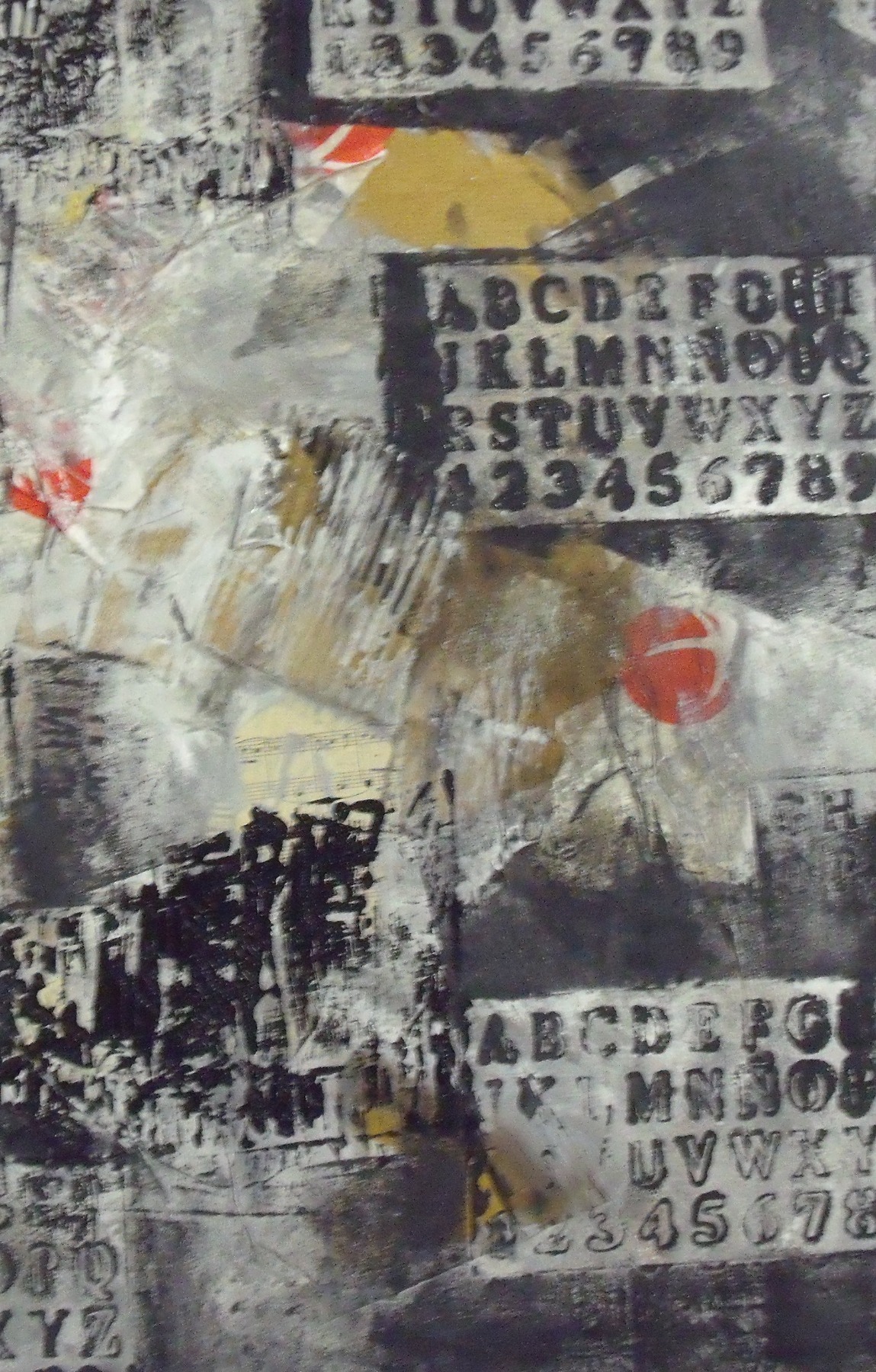 Letters 80x60 cm Acryl malerei expressive informele Malerei